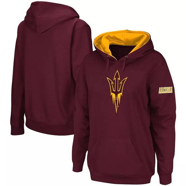 Womens Maroon Arizona State Sun Devils Team Big Logo Pullover Hoodie Product Image