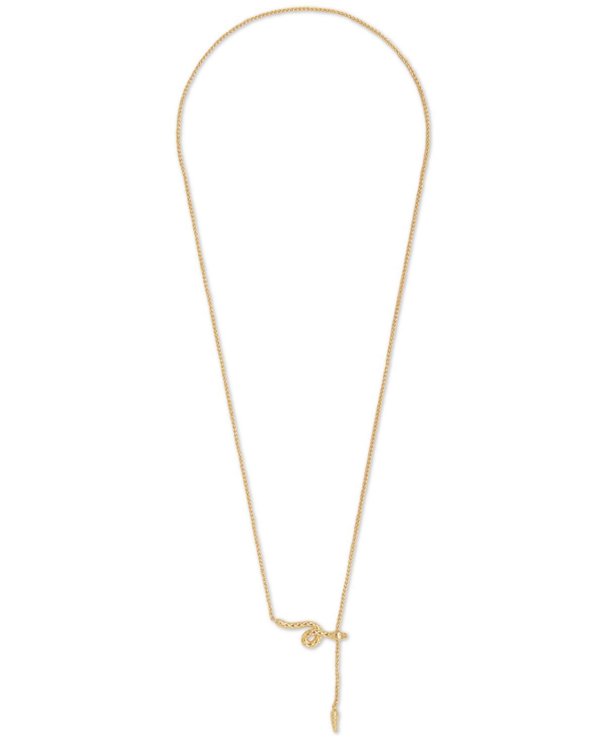 Lucky Brand Gold-Tone Snake 24 Adjustable Lariat Necklace Product Image