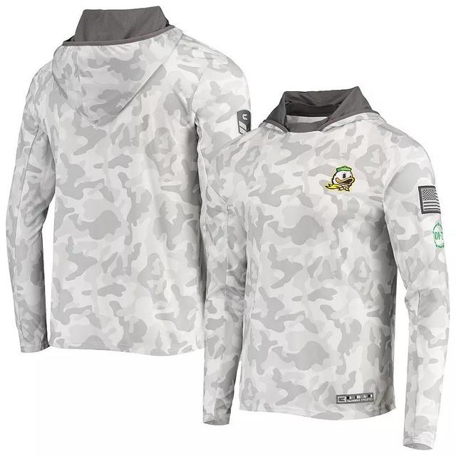 Mens Colosseum Arctic Camo Oregon Ducks OHT Military Appreciation Long Sleeve Hoodie Top Product Image