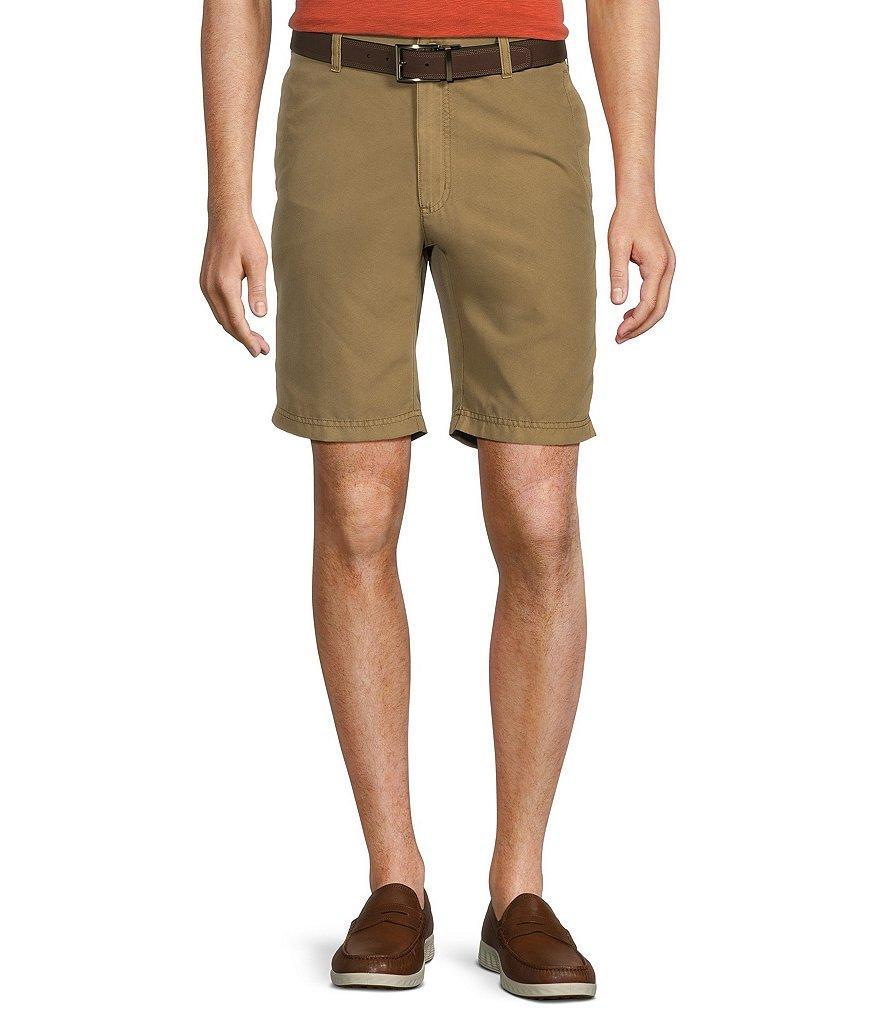 Roundtree & Yorke Casuals Flat Front Straight Fit Tech Pocket 9#double; Inseam Shorts Product Image