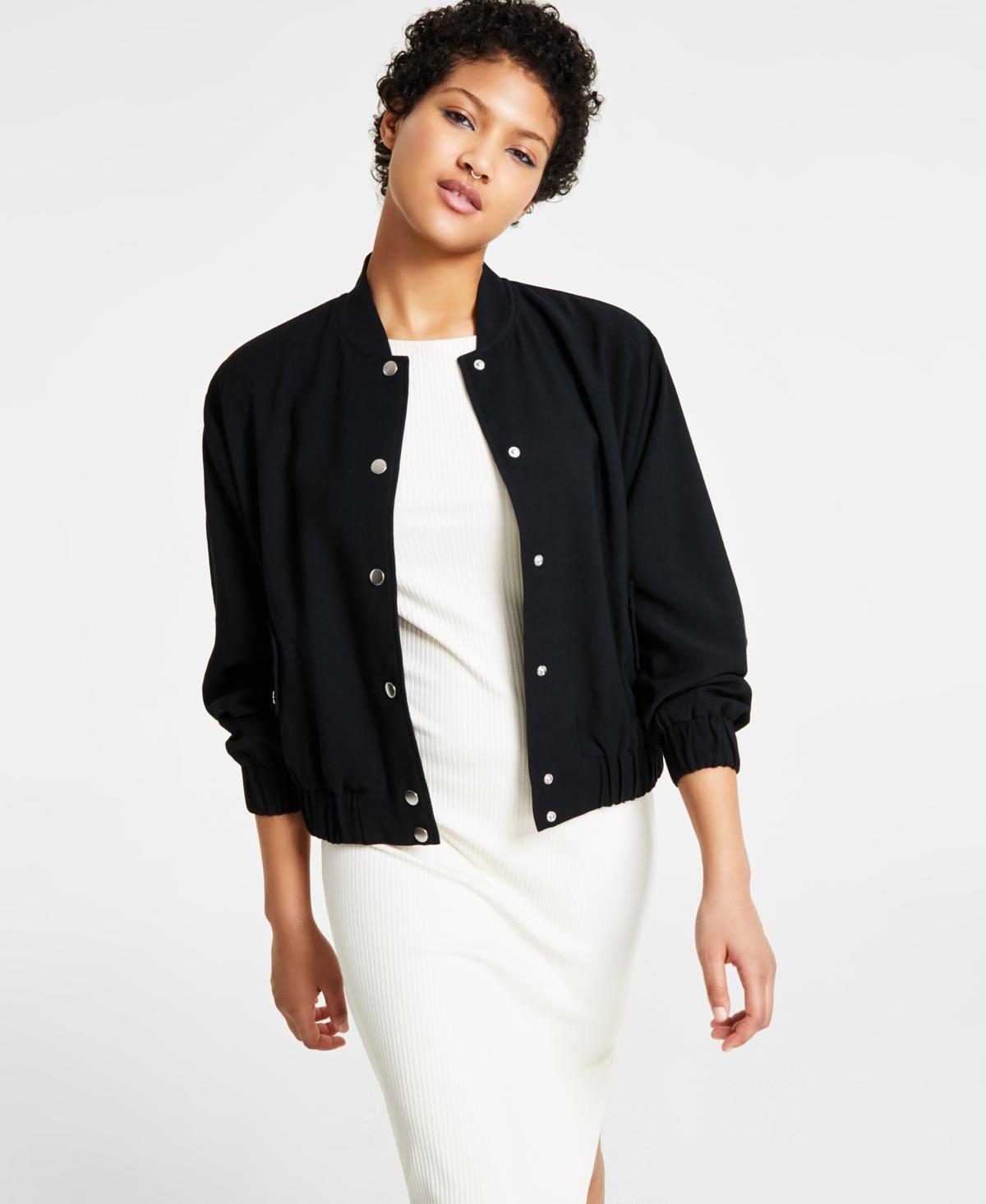 Bar Iii Womens Bomber Jacket, Created for Macys Product Image