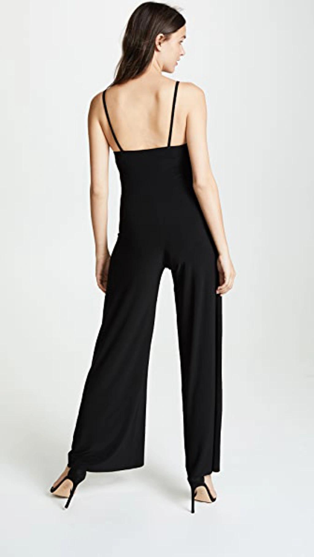 NORMA KAMALI Stretch-jersey Wide-leg Jumpsuit In Black Product Image