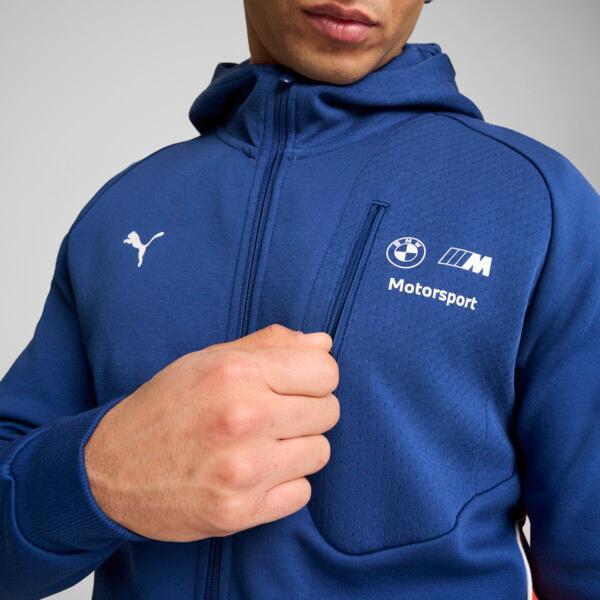 PUMA BMW M Motorsport Men's Hooded Sweat Jacket in Pro Blue/Medium Color Product Image