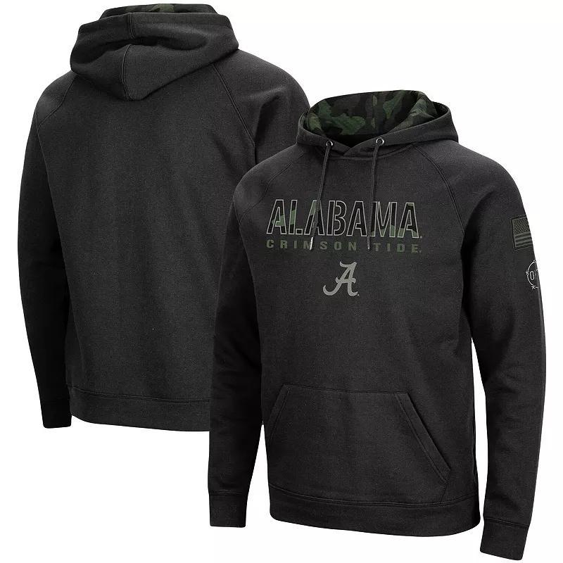 Mens Colosseum Black Auburn Tigers OHT Military Appreciation Camo Pullover Hoodie Product Image