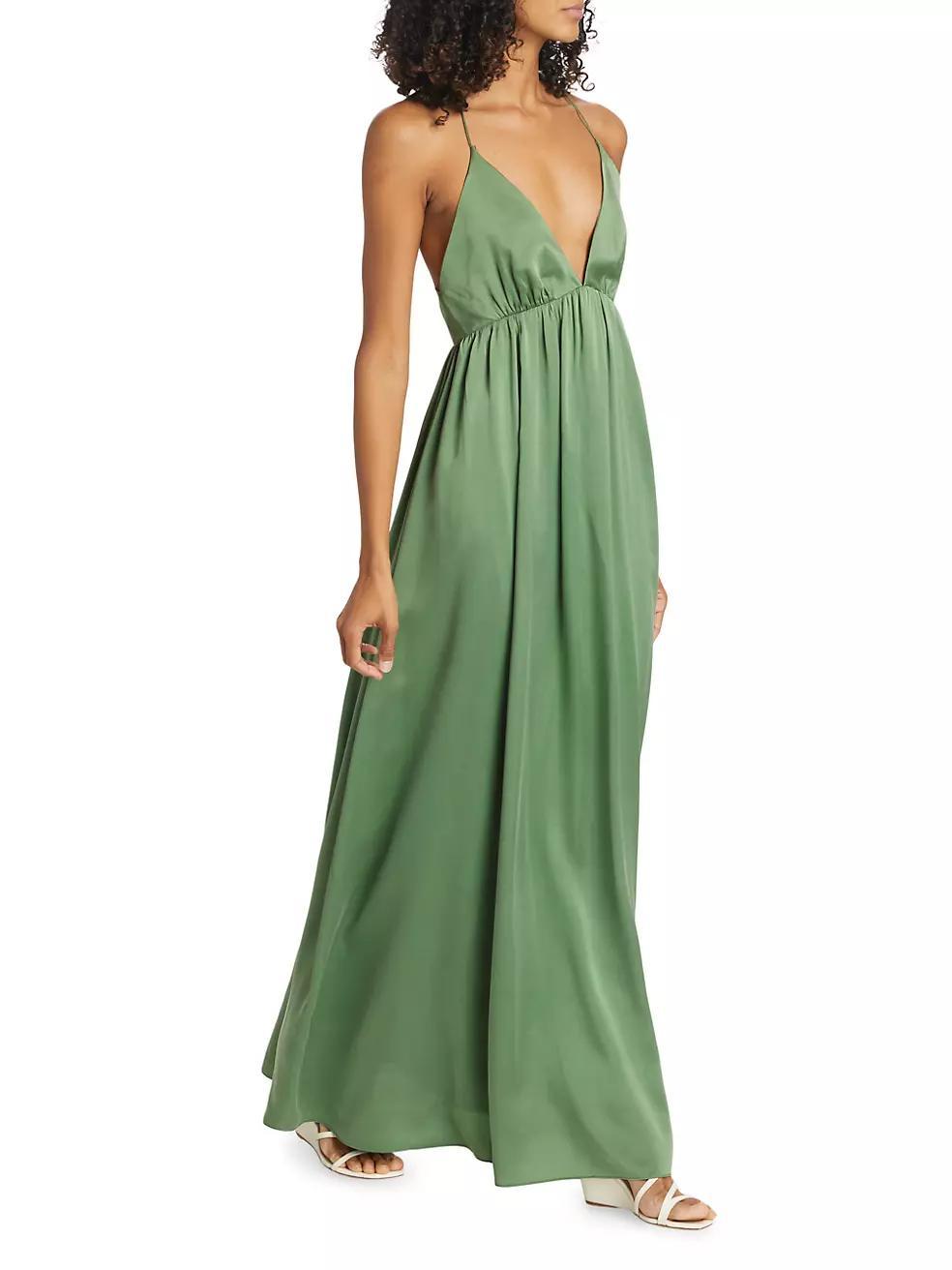 Silk Plunge Slip Gown Product Image