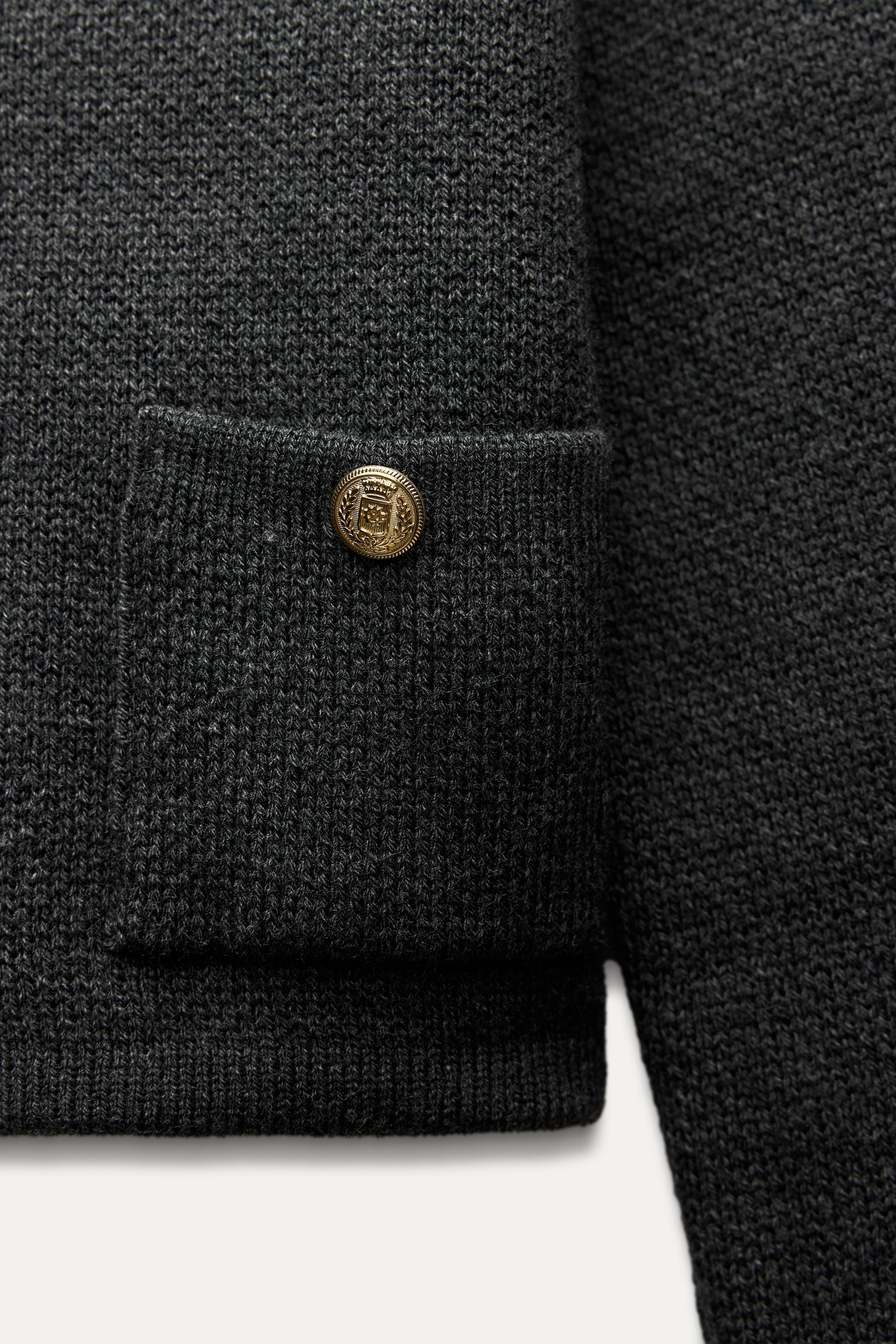 GOLDEN BUTTON KNIT CARDIGAN Product Image