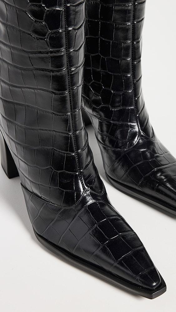 Schutz Raffaela Up Croco Block Boots | Shopbop Product Image