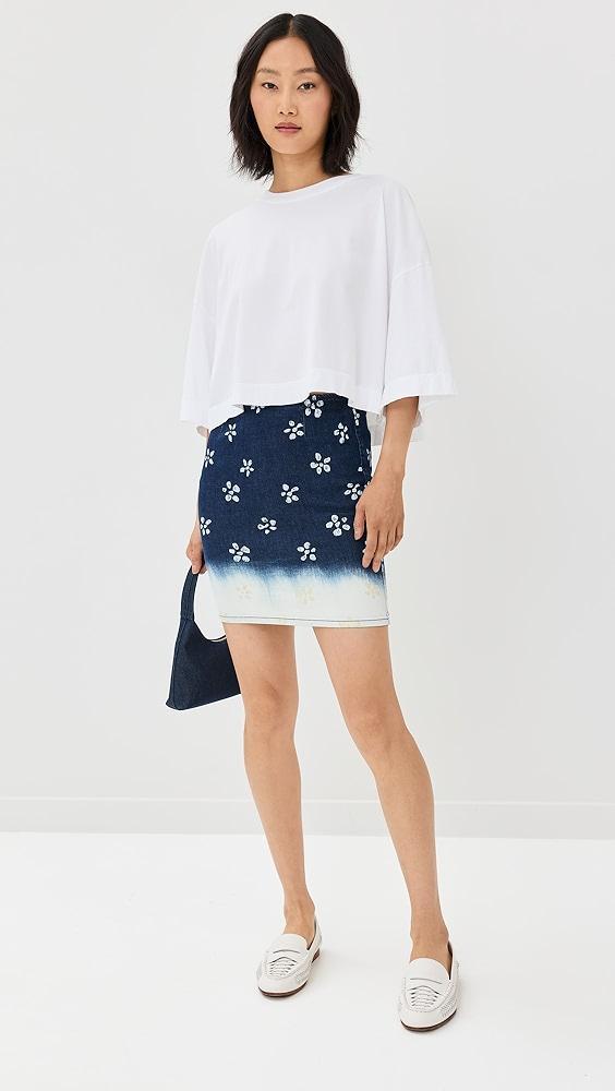 Marni Bleached Flower Printed Denim Skirt | Shopbop Product Image