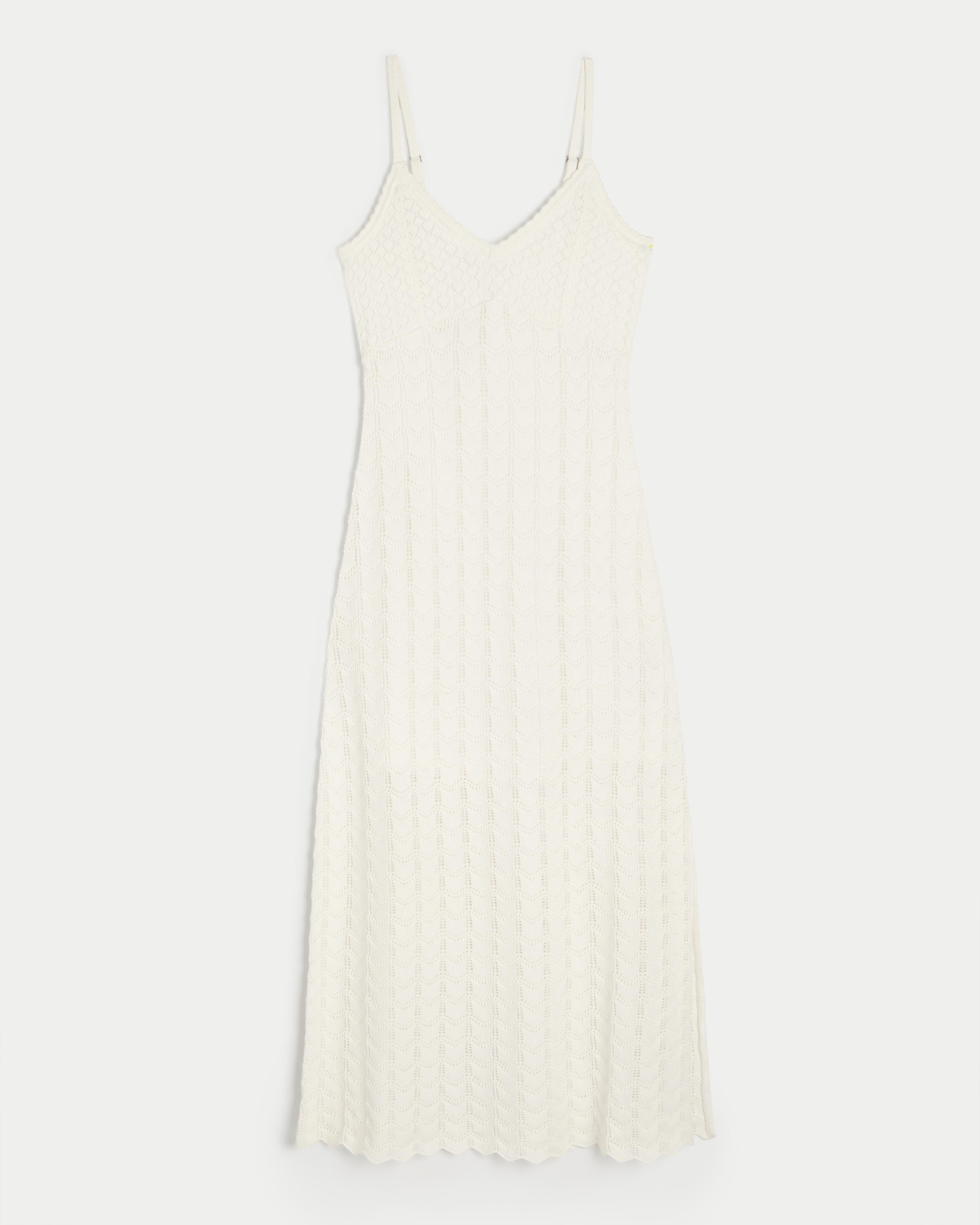 Crochet-Style Midi Dress Product Image