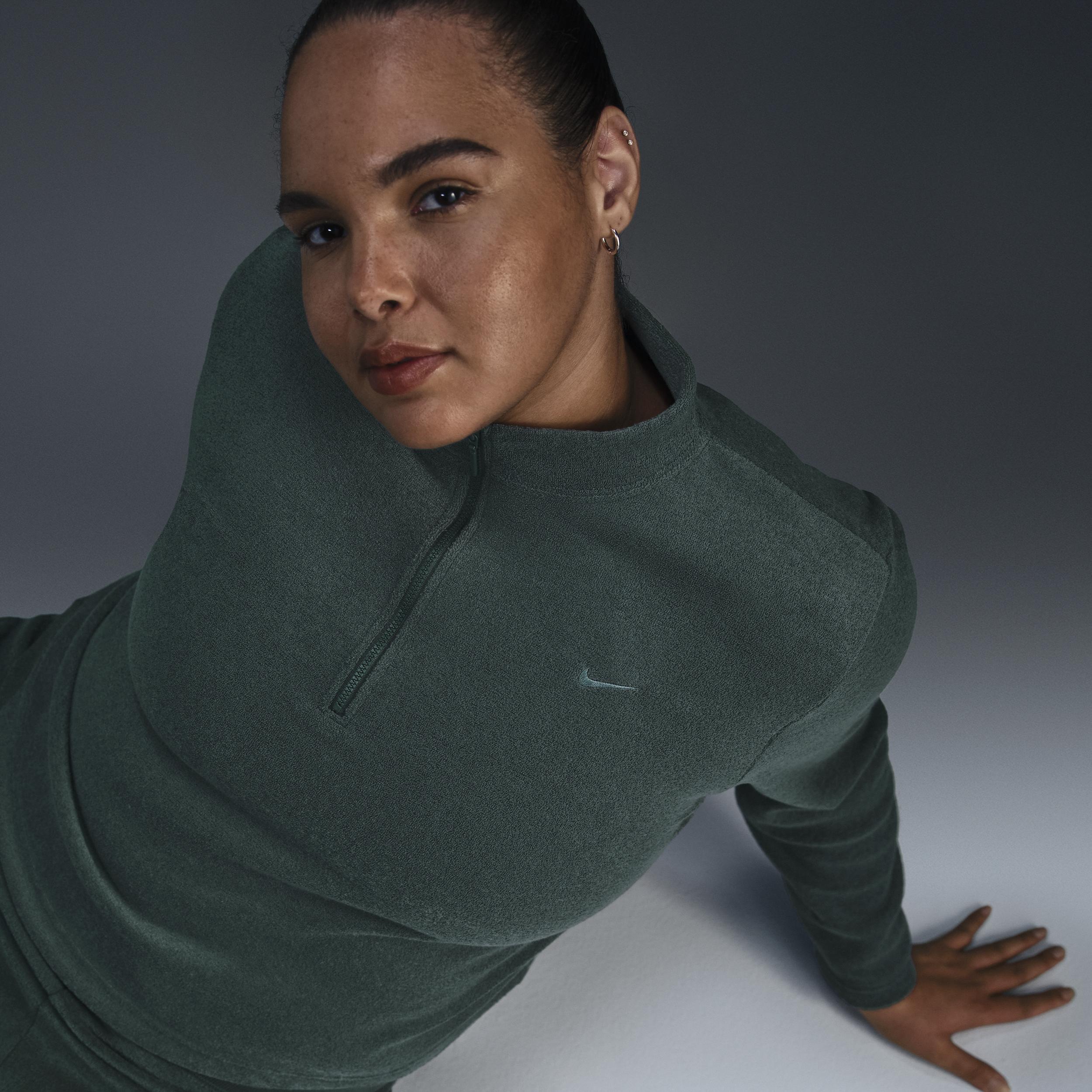 Women's Nike Sportswear Phoenix Plush Slim Long-Sleeve Cozy Fleece 1/2-Zip Top (Plus Size) Product Image