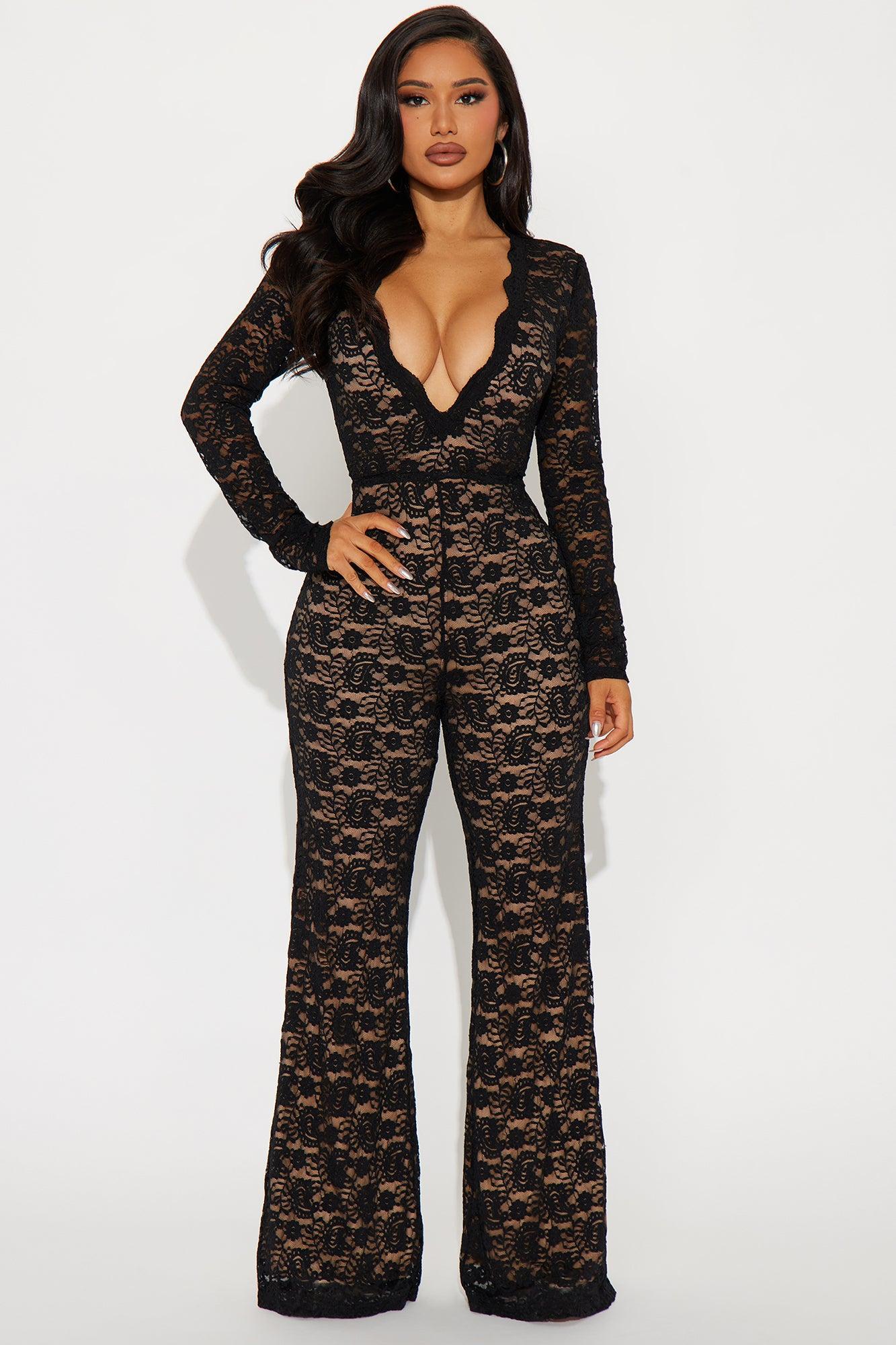 Laced Babe Jumpsuit - Black Product Image