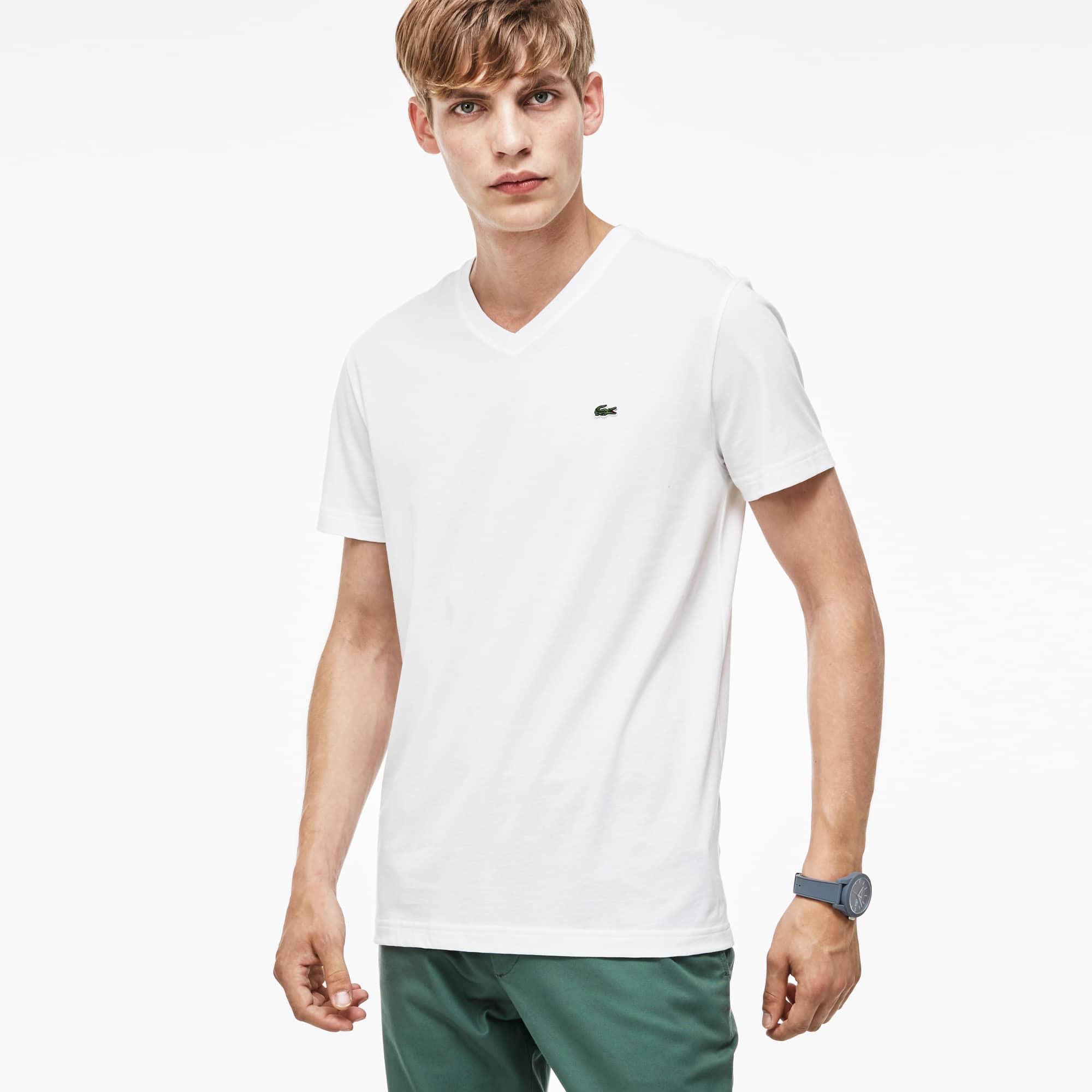 V-Neck T-Shirt in Pima Cotton Product Image