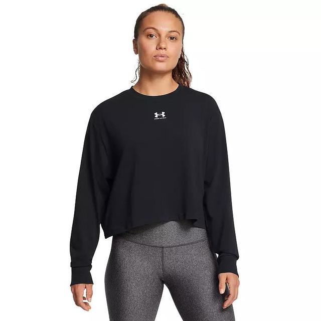 Womens Under Armour Rival Boxy Cropped Long Sleeve Tee Product Image