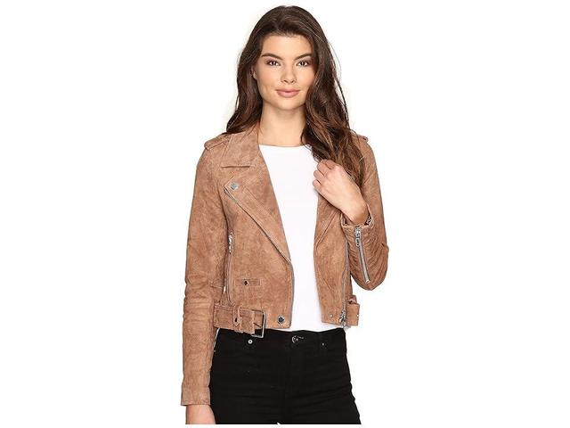 Blank NYC Suede Moto Jacket (Coffee Bean) Women's Coat Product Image