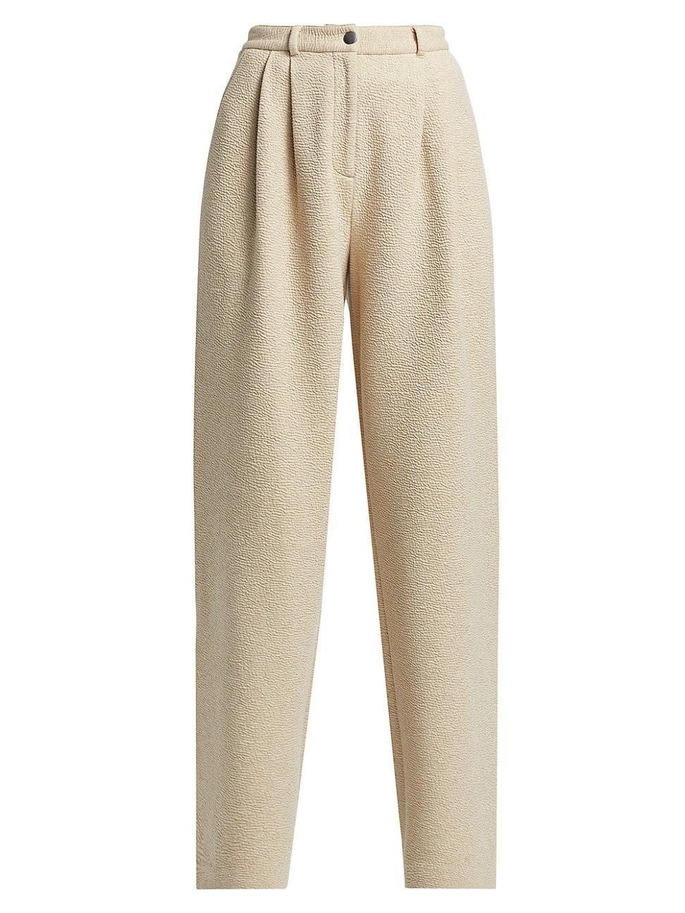 Womens Tristan Cloque-Knit Straight-Leg Pants Product Image