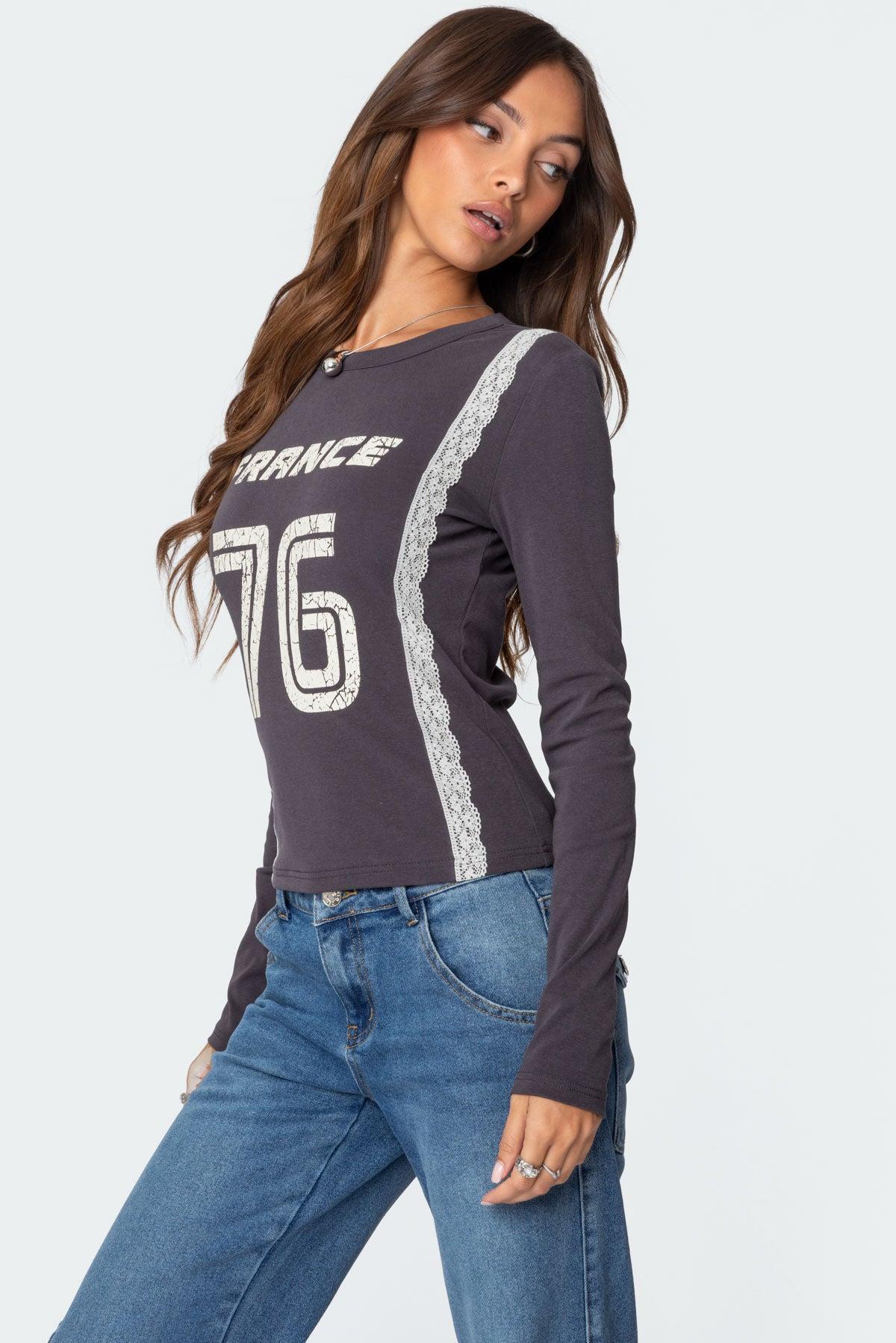 Frenchy Long Sleeve T Shirt Product Image