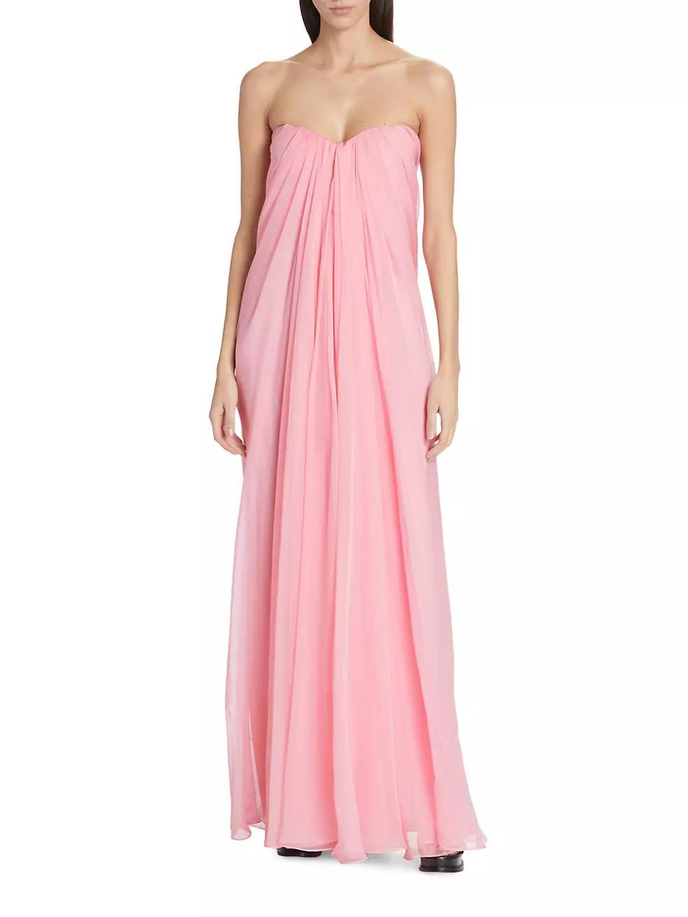 Silk Bustier Maxi Dress Product Image