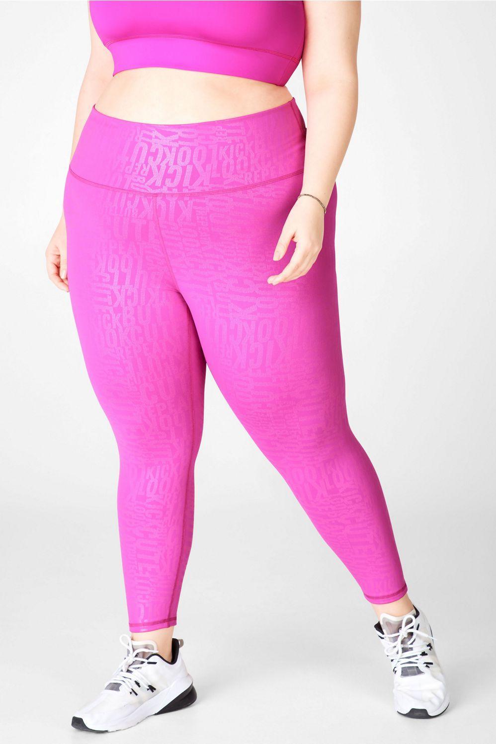 Fabletics Define High-Waisted 7/8 Legging Womens pink plus Size 1X Product Image