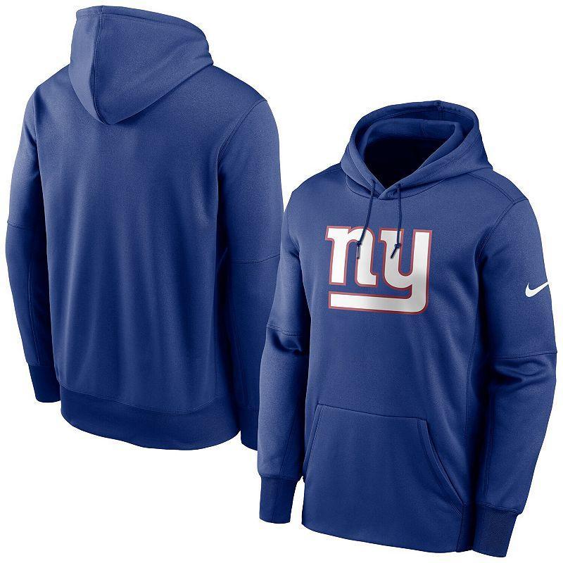 Mens Nike New England Patriots Fan Gear Primary Logo Performance Pullover Hoodie Blue Product Image