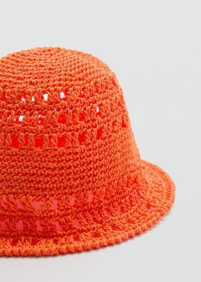 MANGO - Crochet bucket hat - One size - Women Product Image