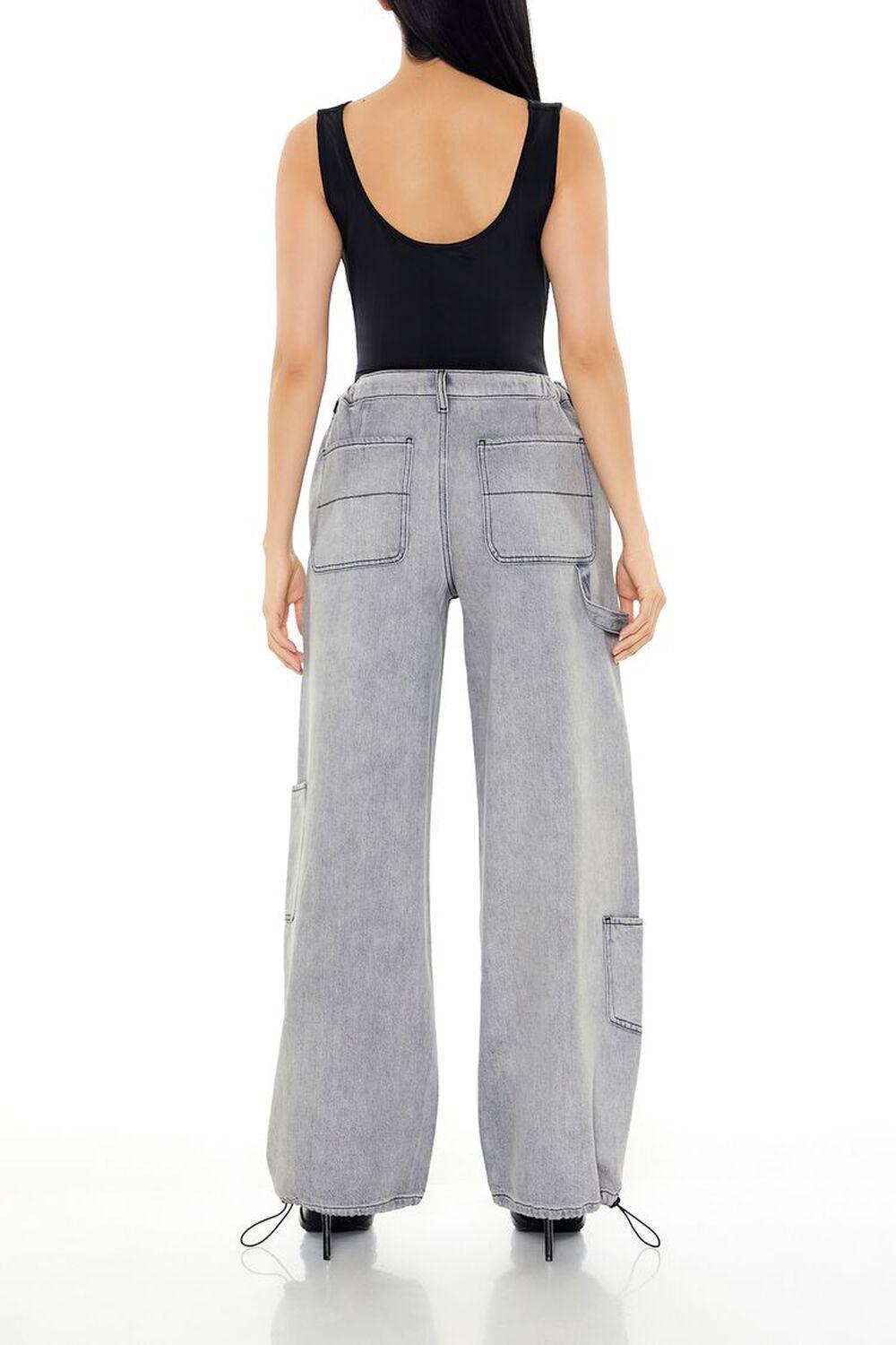 Toggle Drawstring Cargo Jeans | Forever 21 Product Image