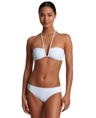 Lauren Ralph Lauren Womens Shirred V-Wire Bandeau Bikini Top Product Image