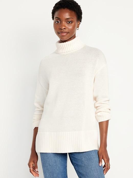 Turtleneck Tunic Sweater Product Image