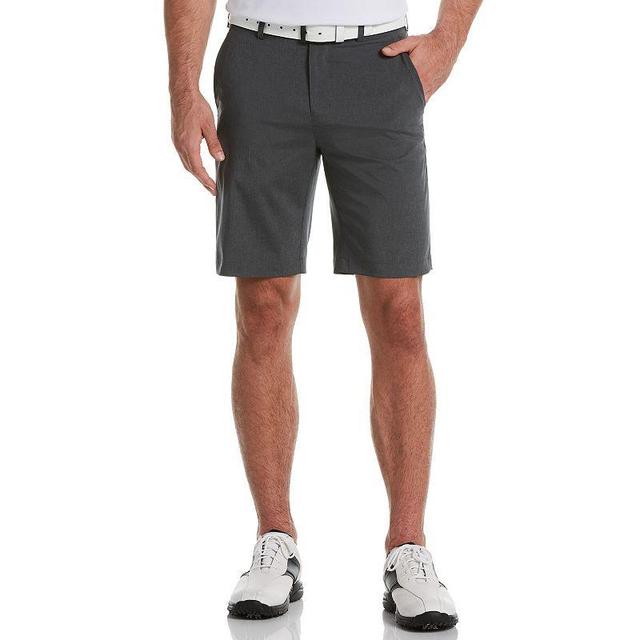 Mens Grand Slam 9 On Course Active Waistband Heathered Stretch Performance Golf Shorts Caviar Grey Product Image