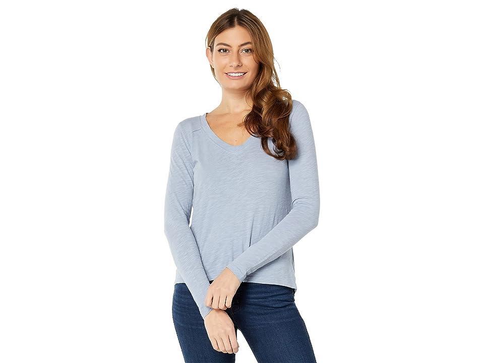 bobi Los Angeles Shoulder Seam Tee (Chambray) Women's Clothing Product Image