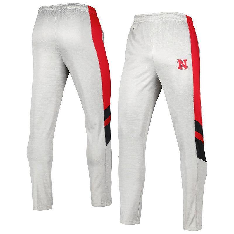 Mens Colosseum Heathered Gray/Scarlet Nebraska Huskers Bushwood Pants NEB Grey Product Image