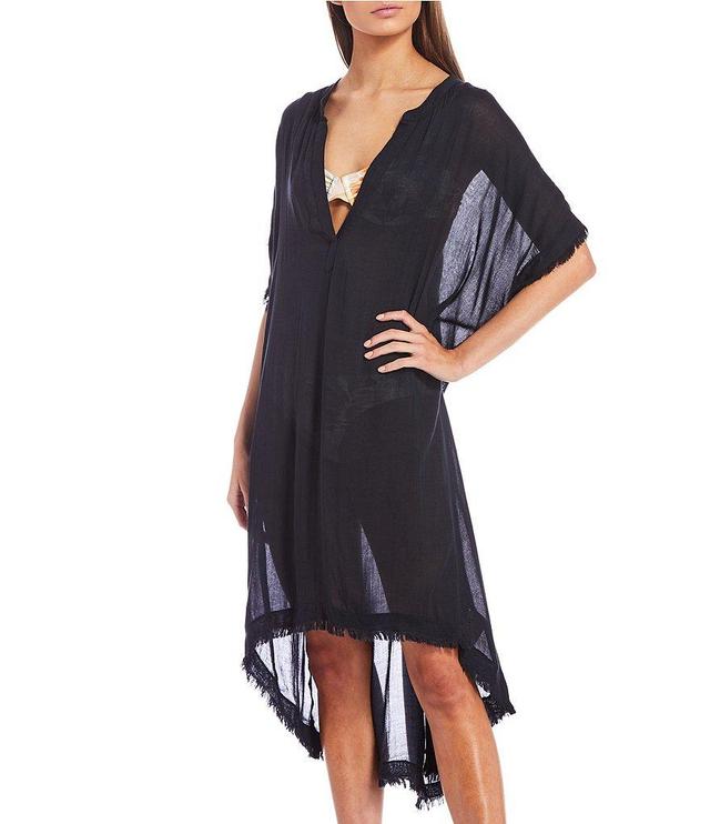 Billabong Found Love Gauze V-Neck Midi Swim Cover Up Dress Product Image