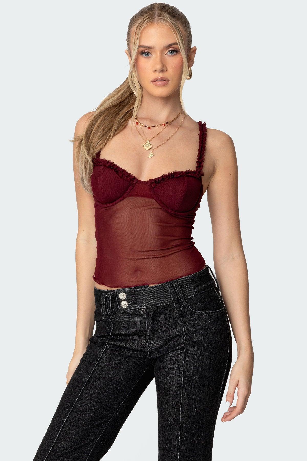 Mercy Sheer Mesh Bra Top Product Image