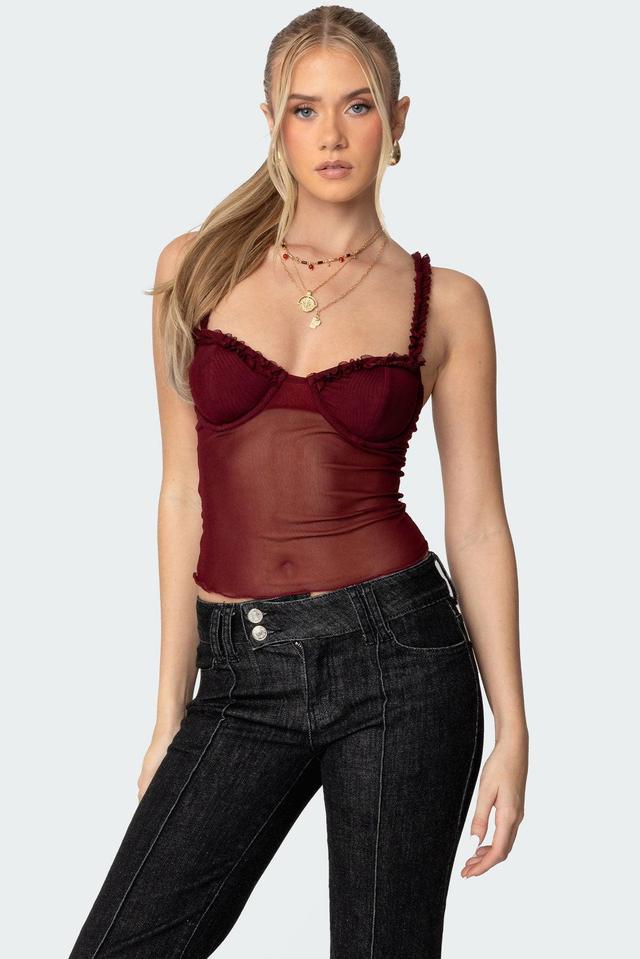 Mercy Sheer Mesh Bra Top Product Image