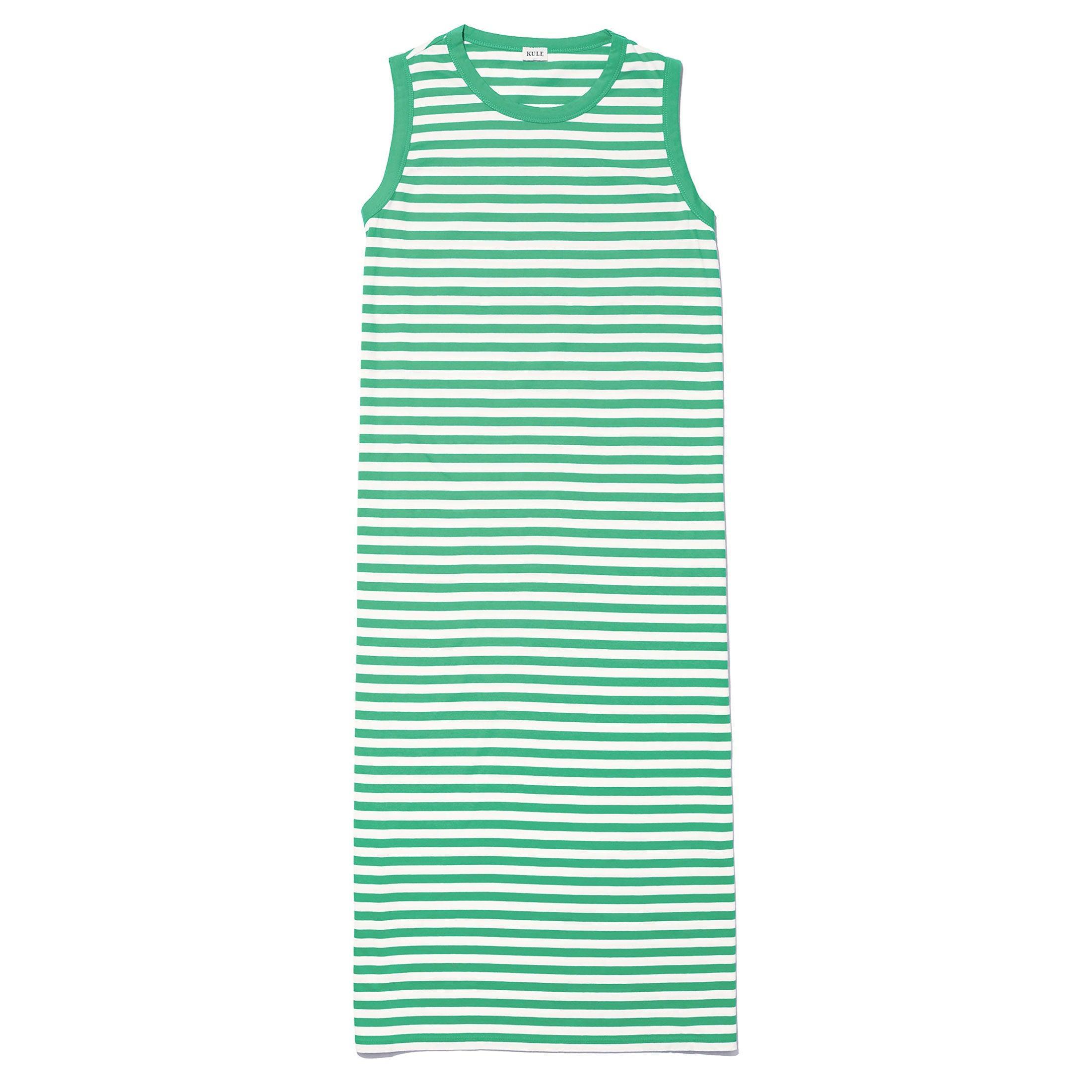 The Tank Dress - Green/White Product Image