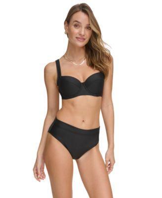 Dkny Womens Molded Underwire Bikini Bra Top High Waisted Bottoms Product Image