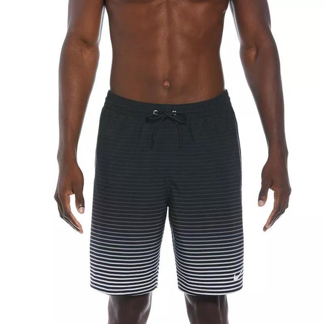 Mens Nike 9-in. Stripe Breaker Swim Trunks Blue Product Image