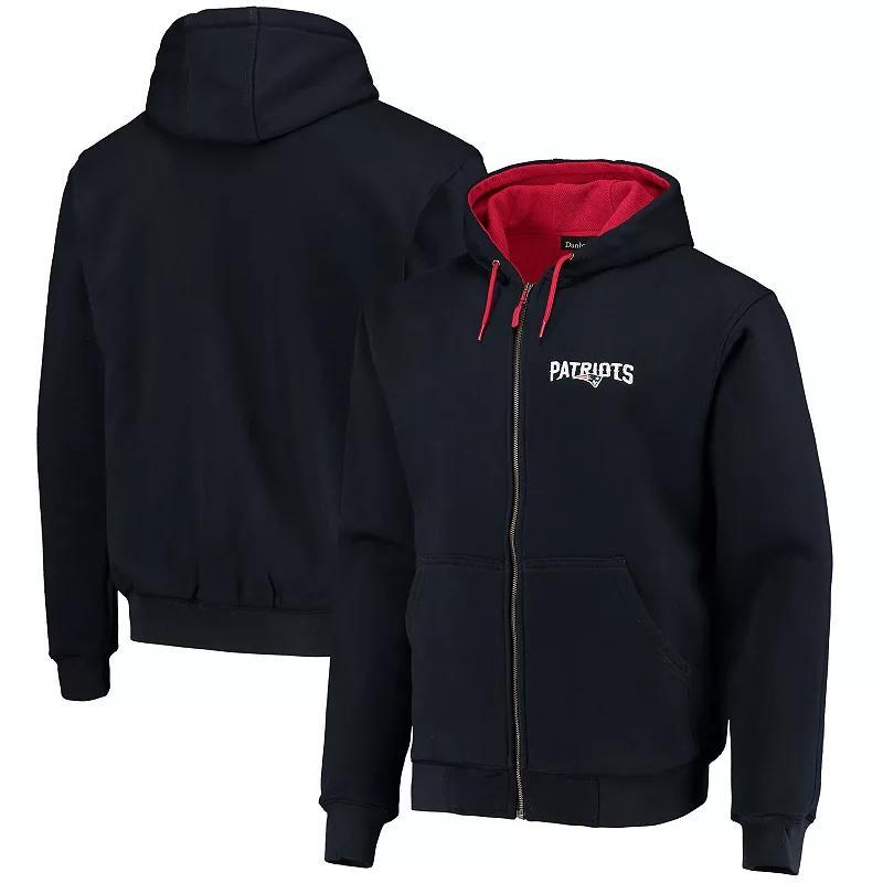 Mens Navy New England Patriots Craftsman Thermal Lined Full-Zip Hoodie Product Image