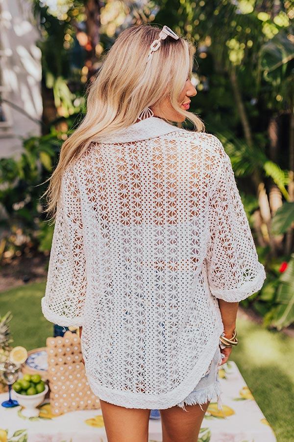 Adventure Seeker Crochet Top In White Product Image