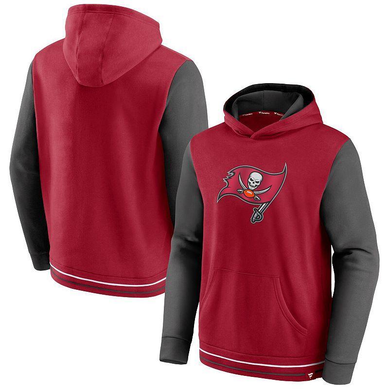 Mens Fanatics Branded /Pewter Tampa Bay Buccaneers Block Party Pullover Hoodie Product Image