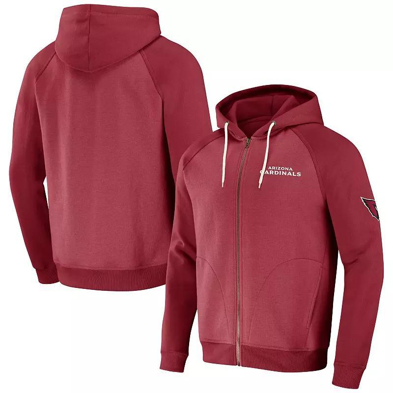 Mens NFL x Darius Rucker Collection by Fanatics Cardinal Arizona Cardinals Raglan Full-Zip Hoodie ACR Red Product Image