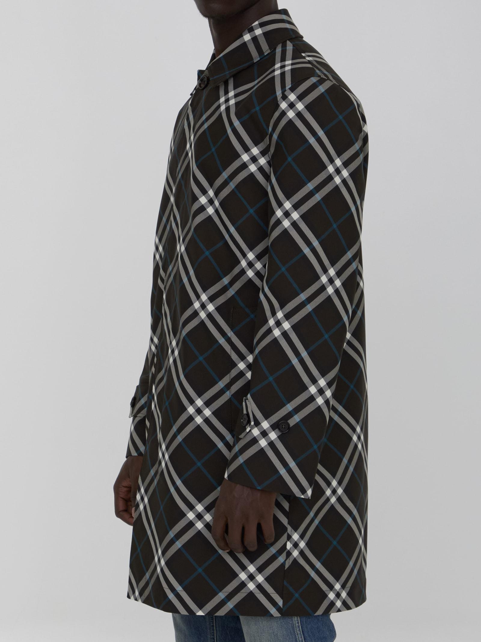 BURBERRY Check Medium Trench Coat In Brown Product Image