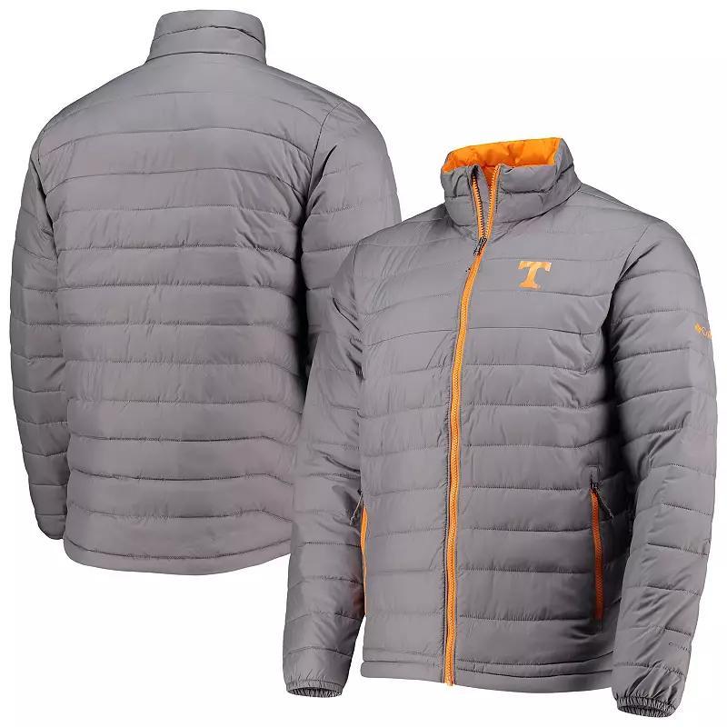 Mens Columbia Charcoal Tennessee Volunteers Powder Lite Omni-Heat Reflective Full-Zip Jacket Product Image