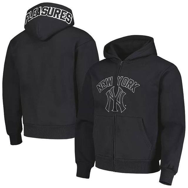 Mens Pleasures Black New York Yankees Opening Day Full-Zip Hoodie Product Image