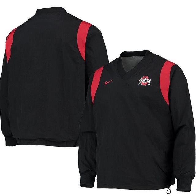 NIKE Black Ohio State Buckeyes Rev Pullover Windbreaker Jacket In Black,unvr Product Image