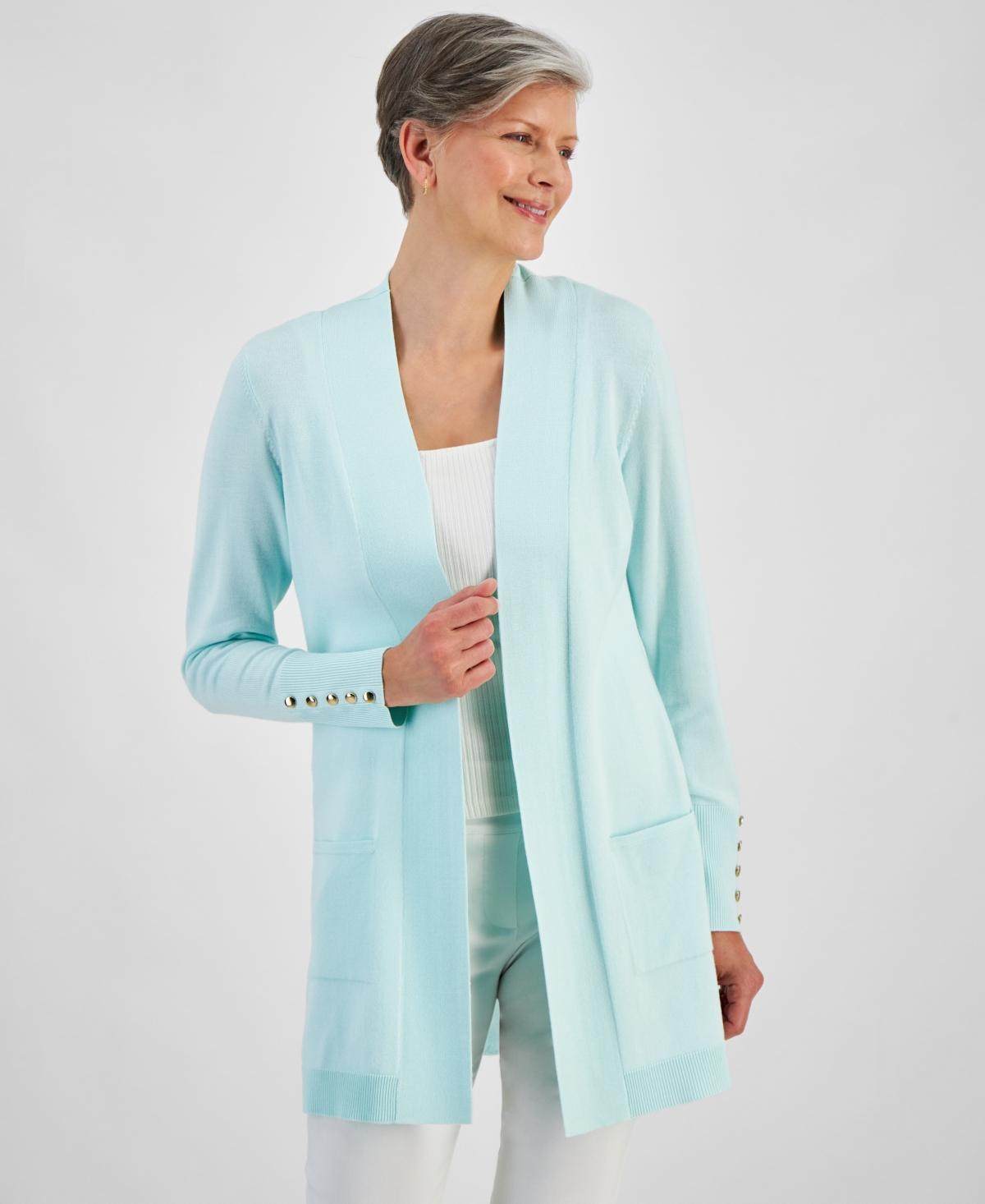 Jm Collection Womens Button-Sleeve Flyaway Cardigan, Created for Macys Product Image