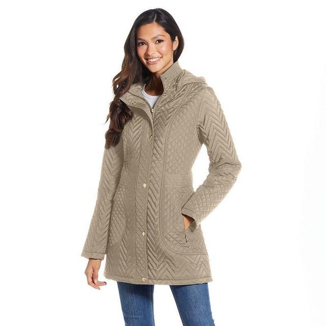 Womens Weathercast Hooded Quilted Walker Jacket Product Image