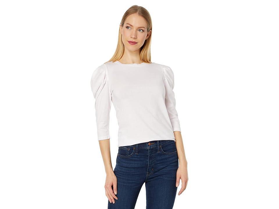 bobi Los Angeles 3/4 Puff Sleeve Top (Blushing) Women's Clothing Product Image