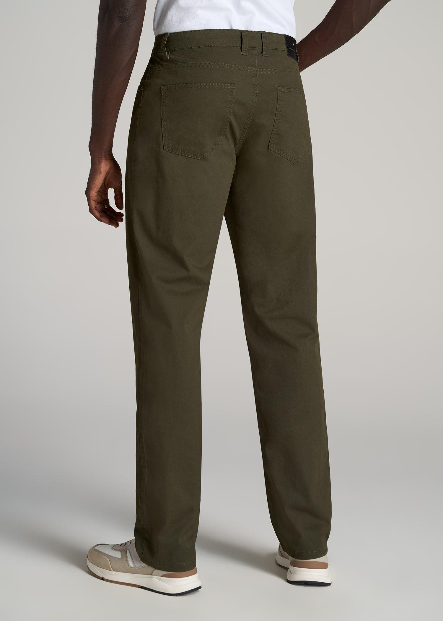 J1 STRAIGHT Leg Five-Pocket Pants for Tall Men in Camo Green Product Image