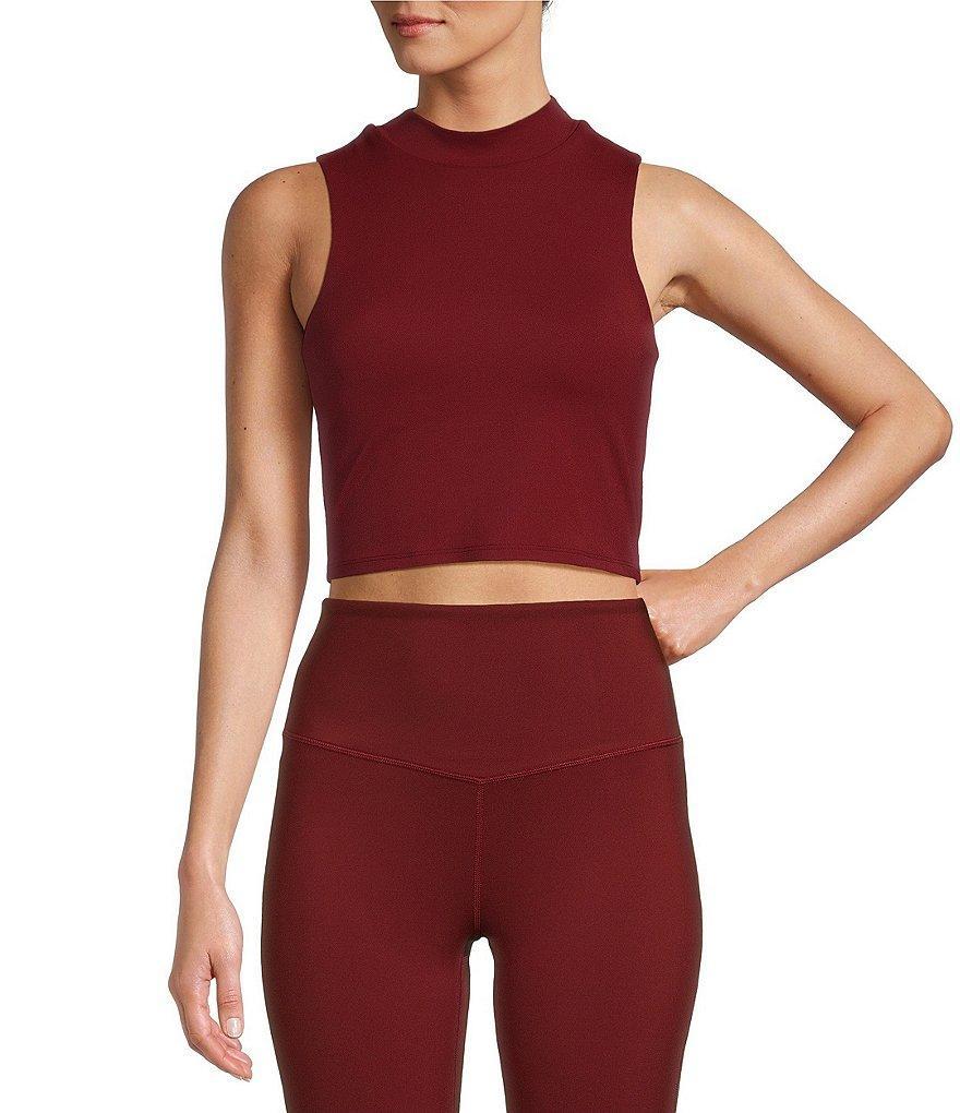 Antonio Melani Active Mock Neck Sleeveless Fitted Coordinating Crop Top Product Image