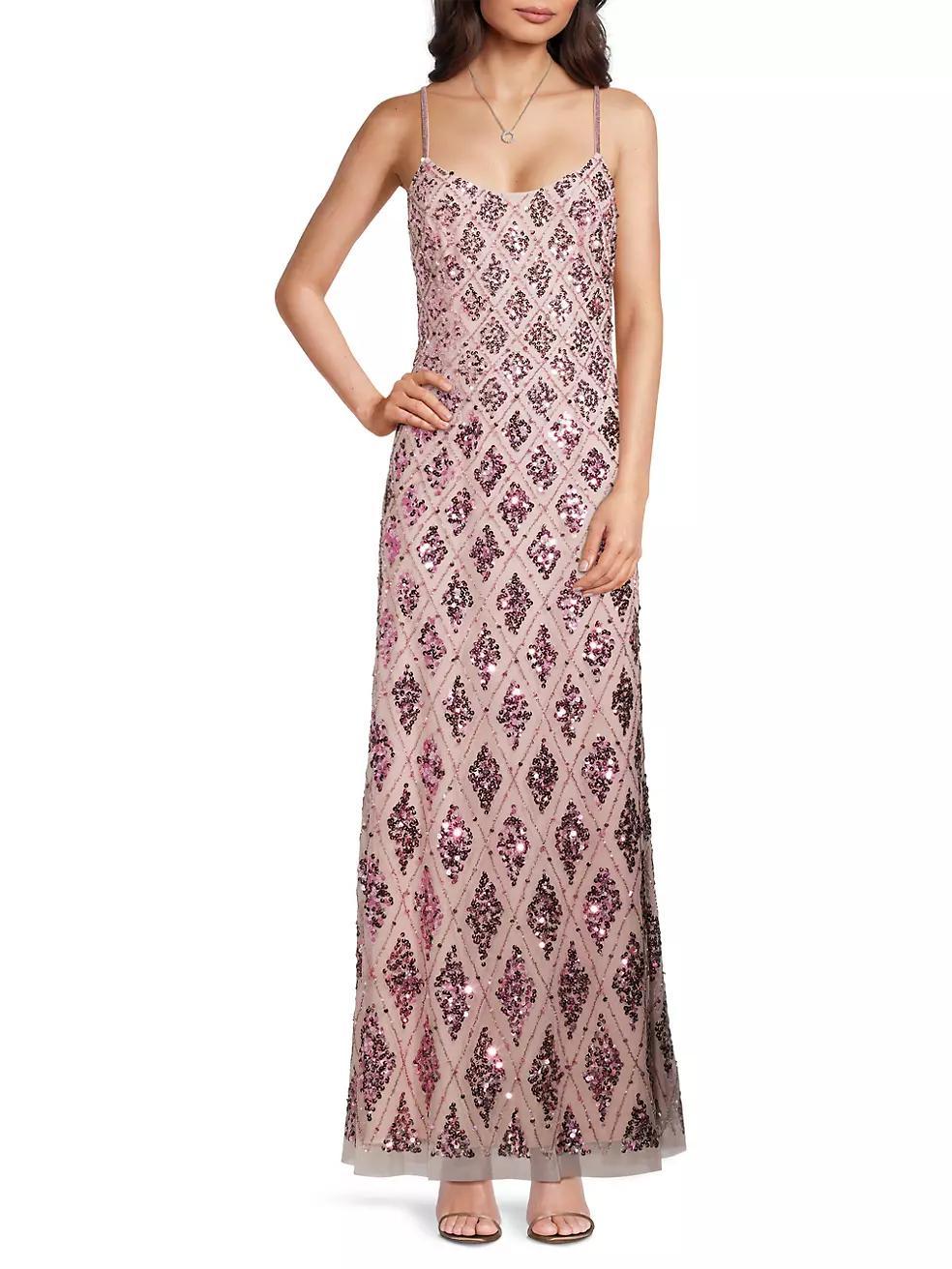 Sequin Mesh Gown Product Image